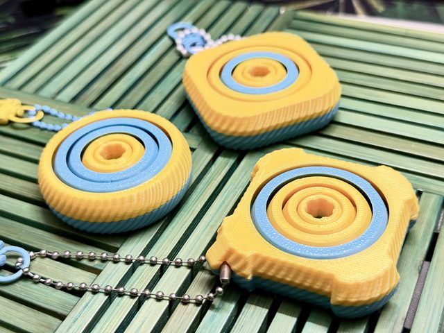 Spiral Fidget Spinner Keychain